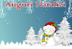 Auguri Natalizi pupazzo neve
